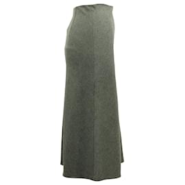 Theory-Theory High Rise Midi Skirt in Grey Viscose -Grey