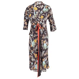 Diane Von Furstenberg Madalena Vestido Wrap em Viscose Multicolor Outro Impressão em python