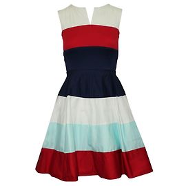 Kate Spade Buntes gestreiftes Kleid Andere