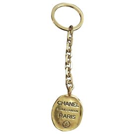 Chanel Bag Charm Gold-plated Key Ring Golden