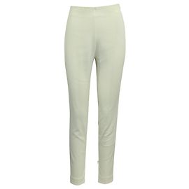 Calças retas Giambattista Valli em algodão cru Branco Cru