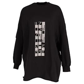 Rick Owens-Rick Owens Drkshdw Logo Print Oversized Sweatshirt in Black Cotton-Other