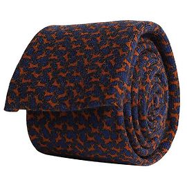 Cravate en soie à motifs Salvatore Ferragamo Bleu