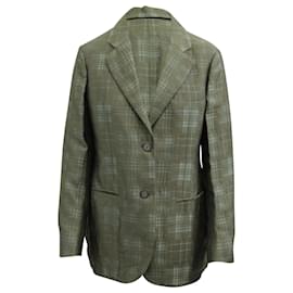 Giorgio Armani Checkered Single Breasted Blazer in Multicolor Polyester Other