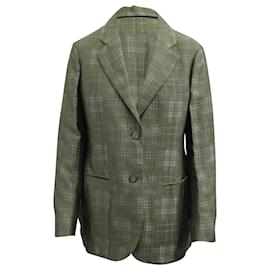 Giorgio Armani-Giorgio Armani Checkered Single Breasted Blazer in Multicolor Polyester-Other