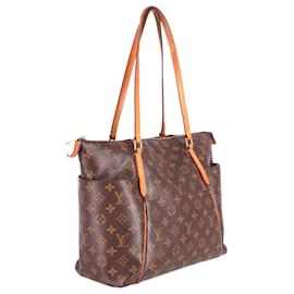 Louis Vuitton-Bolso tote con monograma Totally MM de Louis Vuitton en piel marrón-Otro