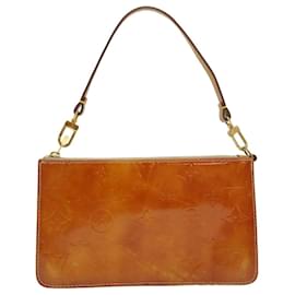 Louis Vuitton-LOUIS VUITTON Monogram Vernis Lexington Pouch Beige M91133 LV Auth 30120-Beige