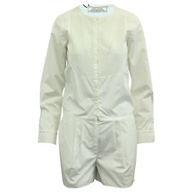 Mono de manga larga Nina Ricci de algodón blanco Blanco
