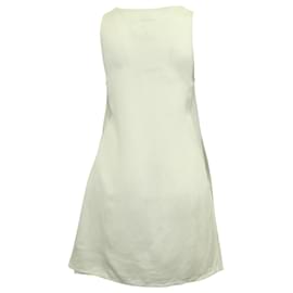 Maison Martin Margiela-Maison Martin Margiela Sleeveless Mini Dress in Ivory Linen -White,Cream