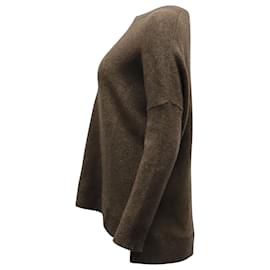 Vince-Suéter Vince con cuello acanalado en lana marrón-Castaño