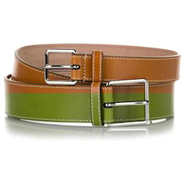 Alexander Mcqueen-Alexander McQueen Brown lined Wrap Leather Belt-Brown