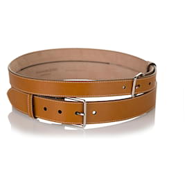 Alexander Mcqueen-Alexander McQueen Brown lined Wrap Leather Belt-Brown