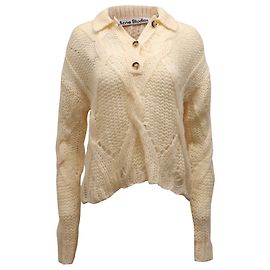 Autre Marque Suéter Acne Studios Cable Knit em Acrílico Creme Branco Cru