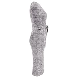 Victoria Beckham-Victoria Beckham Eng anliegendes Rundhals-Jerseykleid aus grauem Acryl-Grau