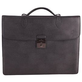 Mulberry Single Briefcase in Black Leather Black