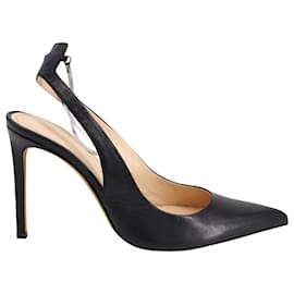 Iro-Zapatos de tacón Iro Slingback Amore con cadena en el tobillo en cuero negro-Negro