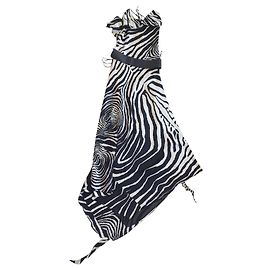 Autre Marque Long plunging backless dress Zebra print