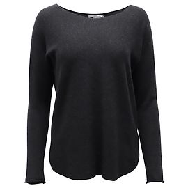 Vince Pullover mit U-Ausschnitt aus grauem Kaschmir Grau