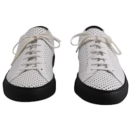 Autre Marque-Common Projects Perforated Achilles Low Top Sneakers in White Leather-White