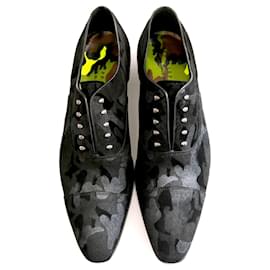 Philipp Plein-Philipp Plein Camouflage Skull Class Shoes-Black,Grey,Dark grey