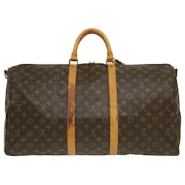 Louis Vuitton-Louis Vuitton Monograma Keepall Bandouliere 55 Boston Bag M41414 LV Auth pt2528-Outro