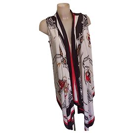 Chaleco largo de seda Dkny Multicolor