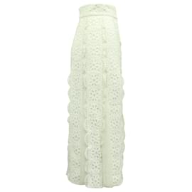 Maje-Maje Lace Maxi Skirt in Cream Polyester -White,Cream