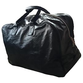 Borsa da viaggio Boston Comme des Garcons in pelle invecchiata Nero