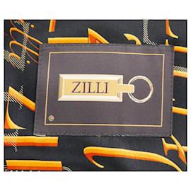 Zilli-Zilli Fox Black Suede Quilted Coat Silk Lined-Black