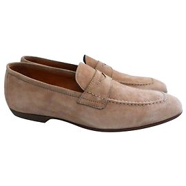 Autre Marque Mocassins en daim cachemire Cesare Attolini Beige