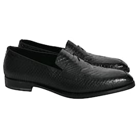 Dior Homme Schwarze Python-Loafer Schwarz