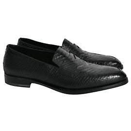 Mocassini Dior Homme in pitone nero Nero