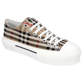 Burberry-Burberry women vintage check sneaker in archive beige cotton-Other