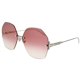 Alexander Mcqueen-Square-Frame Metal Optical Frames-Other