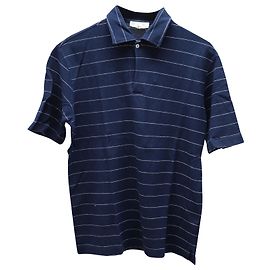 Polo Loro Piana a Righe in Cotone Blu Navy Blu Blu navy