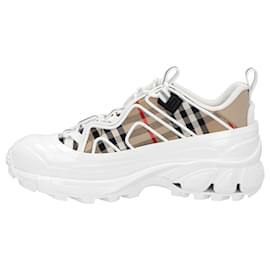 Burberry-Burberry men arthur sneakers in archive beige cotton-Other