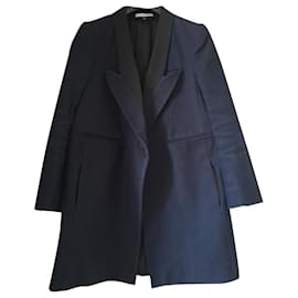Carven-Coats, Outerwear-Navy blue