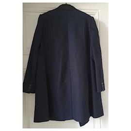Carven-Coats, Outerwear-Navy blue