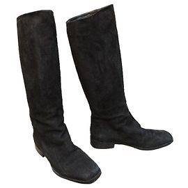 Bottes Carel en daim noir 37,5 Noir