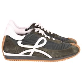 Loewe Baskets Flow Runner en Daim Vert Forêt Vert