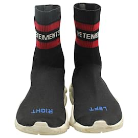 Vêtements-Vetements x Reebok Socken Sneakers aus schwarzem Polyester-Schwarz