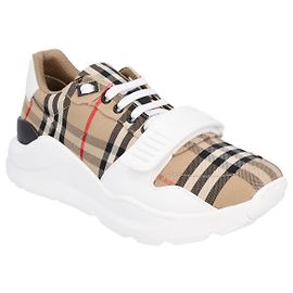 Sneaker regis da uomo di Burberry in suede e misto pelle vintage check Altro