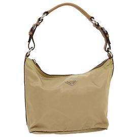PRADA Borsa A Tracolla Nylon Beige Auth ar7222 Beige