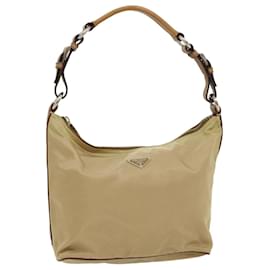 Prada-PRADA Shoulder Bag Nylon Beige Auth ar7222-Beige