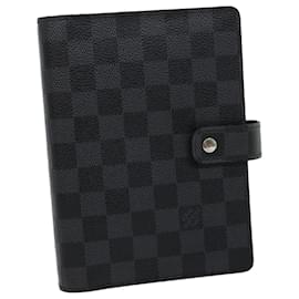 Louis Vuitton-LOUIS VUITTON Damier Graphite Agenda MM Day Planner Cover LV Auth 30237EN-Otro