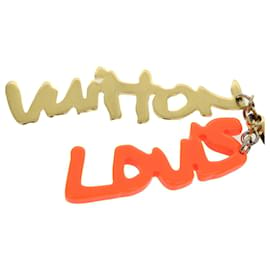 Louis Vuitton-LOUIS VUITTON BijouxSac graffiti Charm Orange Gold M65765 LV Auth 30382-Golden,Orange