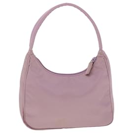 Prada-PRADA Mini Hand Bag Nylon Pink Auth yk4733-Pink