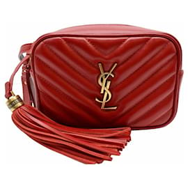 Yves Saint Laurent Lou Lou Belt Quilted Leather bag Red