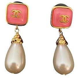 ORECCHINI DI PERLE CHANEL Beige Pesca