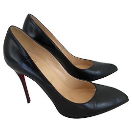 Escarpins Christian Louboutin en cuir noir 36 Noir